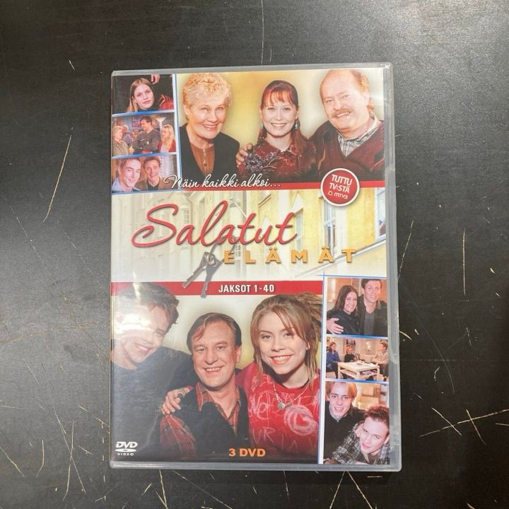 Salatut elämät - Jaksot 1-40 3DVD (VG+/M-) -tv-sarja-